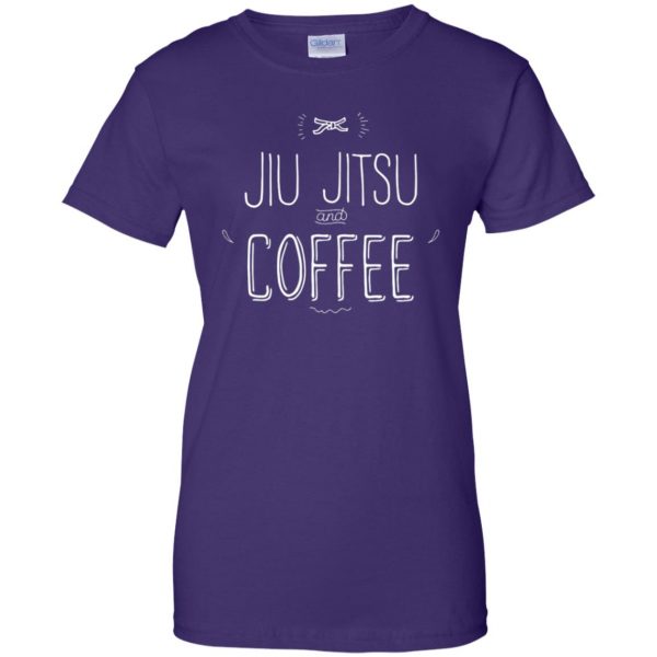 Jiu Jitsu and Coffee womens t shirt - lady t shirt - purple