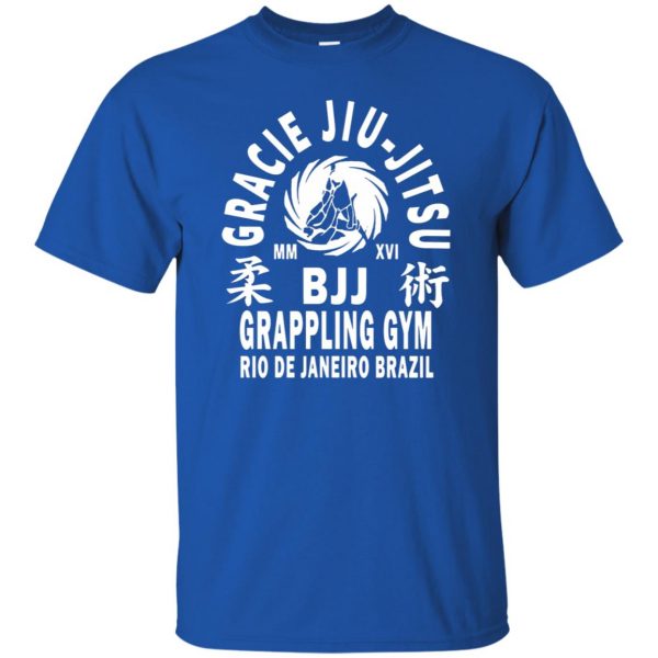 gracie jiu jitsu t shirts t shirt - royal blue