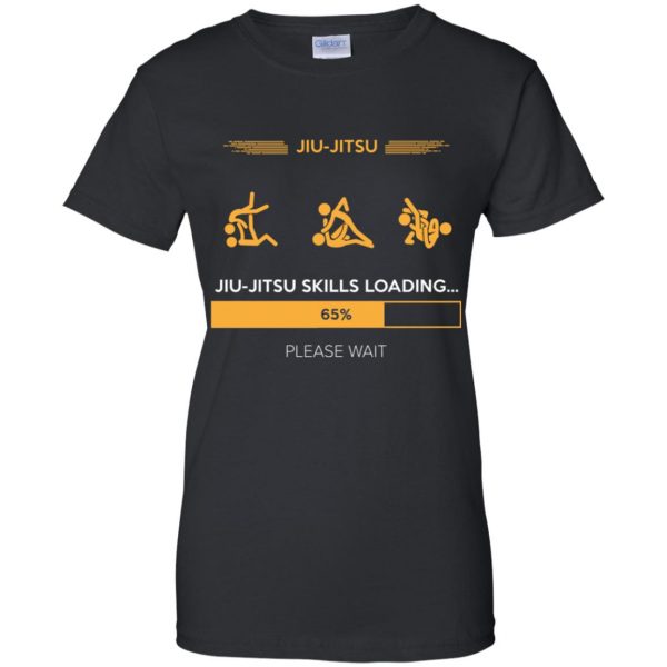 Jiu-Jitsu Skills Loading womens t shirt - lady t shirt - black