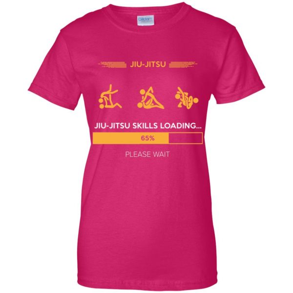 Jiu-Jitsu Skills Loading womens t shirt - lady t shirt - pink heliconia