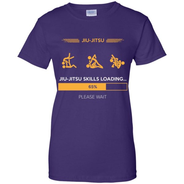 Jiu-Jitsu Skills Loading womens t shirt - lady t shirt - purple