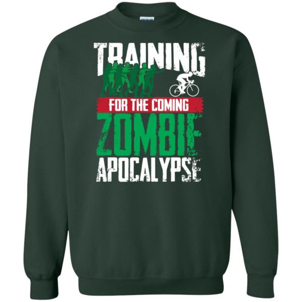 Training For The Zombie Apocalypse Cycling sweatshirt - forest green