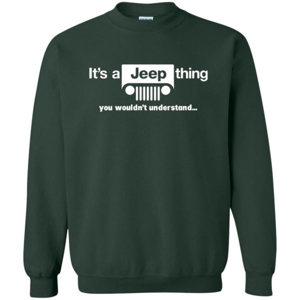jeep wrangler t shirts sweatshirt - forest green
