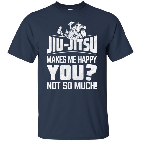 Jiu-Jitsu Makes Me Happy t shirt - navy blue