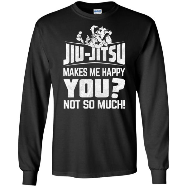 Jiu-Jitsu Makes Me Happy long sleeve - black