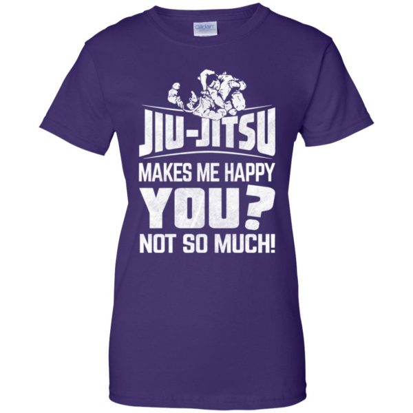 Jiu-Jitsu Makes Me Happy womens t shirt - lady t shirt - purple