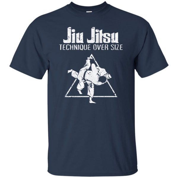 Jiu Jitsu Technique Over Size t shirt - navy blue