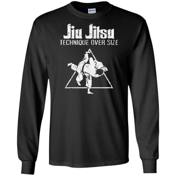 Jiu Jitsu Technique Over Size long sleeve - black