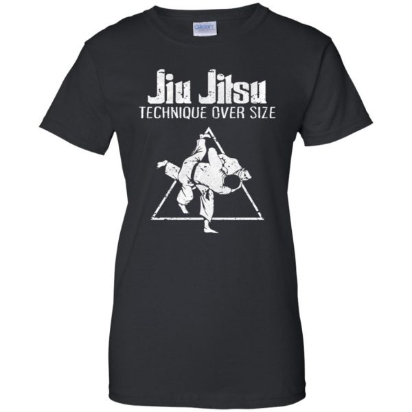 Jiu Jitsu Technique Over Size womens t shirt - lady t shirt - black