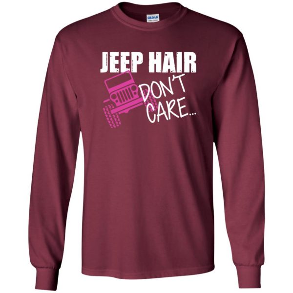 funny jeep t shirts long sleeve - maroon