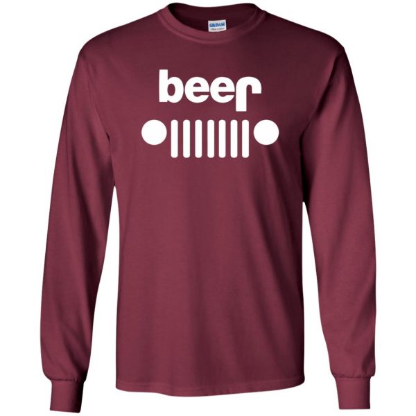 jeep beer shirts long sleeve - maroon