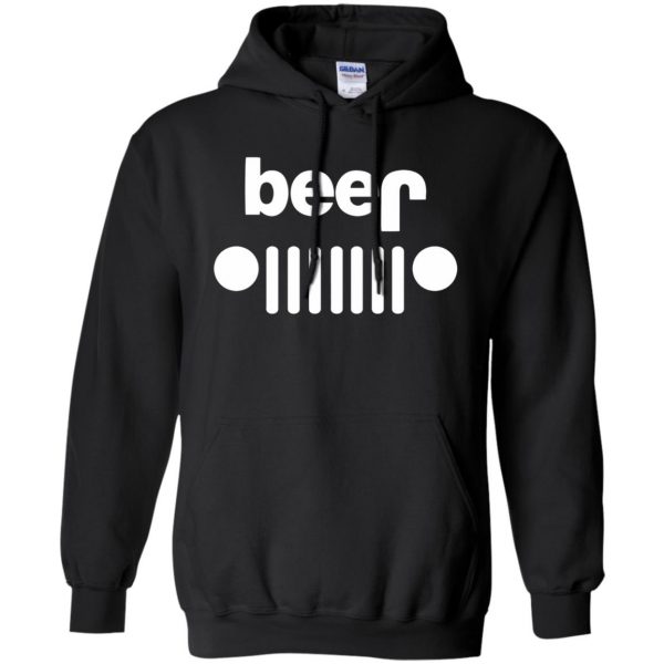 jeep beer shirts hoodie - black