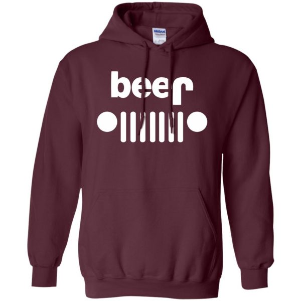 jeep beer shirts hoodie - maroon