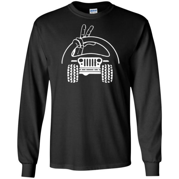 jeep wave shirt long sleeve - black