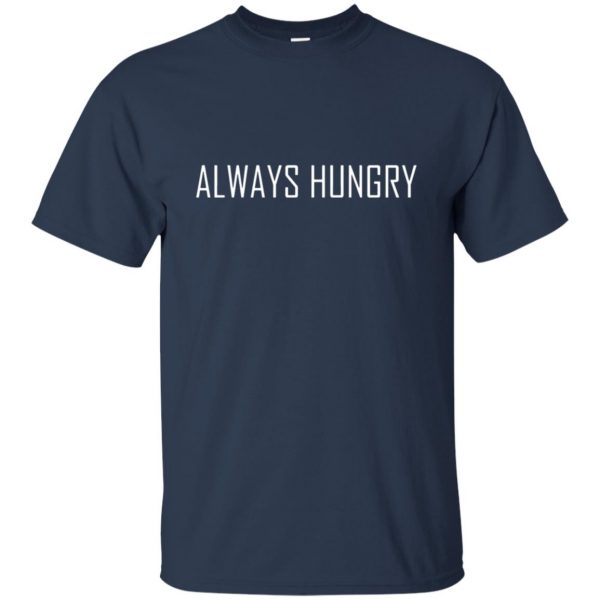always hungry t shirt - navy blue