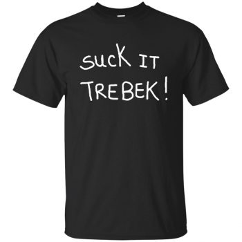 suck it trebek t shirt - black