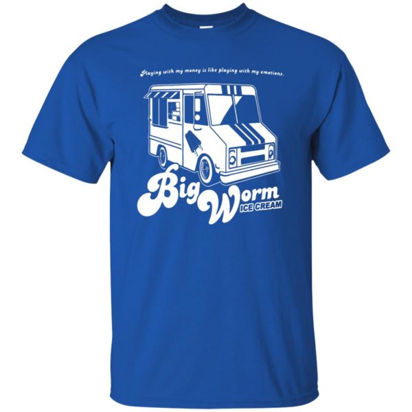 big worm t shirt - royal blue