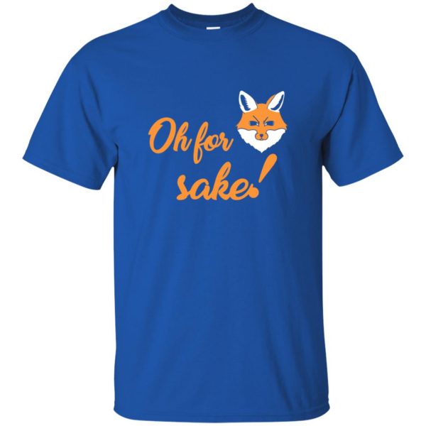 for fox sake t shirt - royal blue