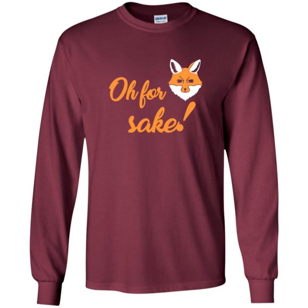 for fox sake long sleeve - maroon