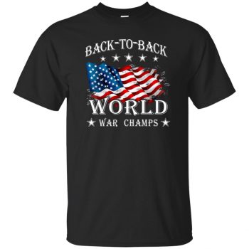 america back to back world war champs shirt - black