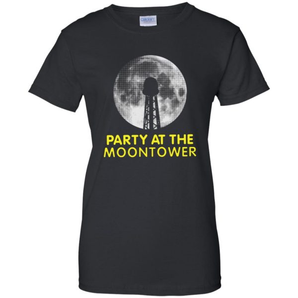 party at the moontower womens t shirt - lady t shirt - black