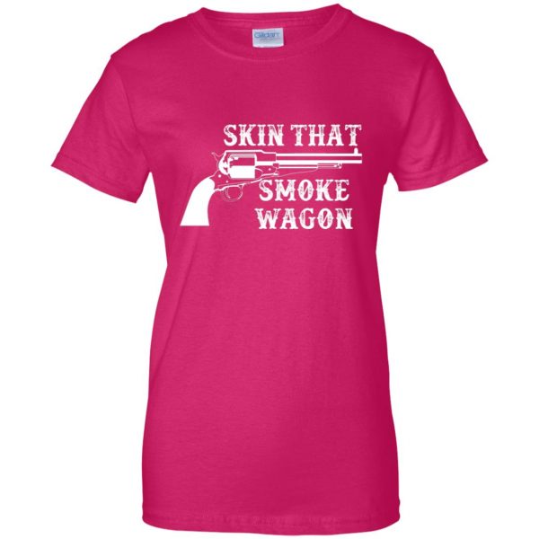 skin that smokewagon womens t shirt - lady t shirt - pink heliconia