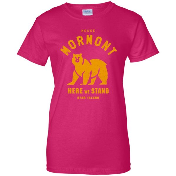 house mormont womens t shirt - lady t shirt - pink heliconia