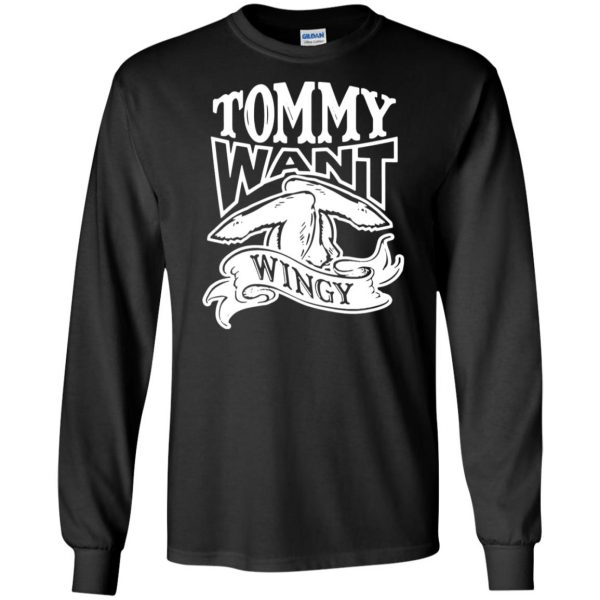 tommy want wingy long sleeve - black