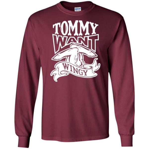 tommy want wingy long sleeve - maroon