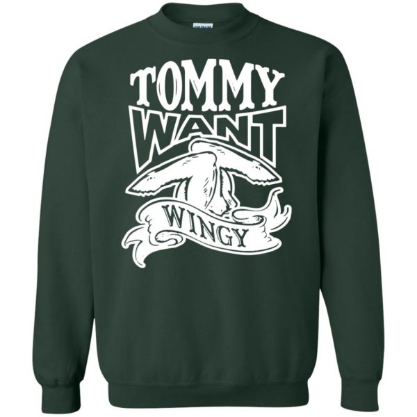tommy want wingy sweatshirt - forest green