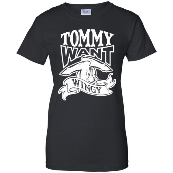 tommy want wingy womens t shirt - lady t shirt - black