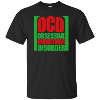obsessive christmas disorder tshirt - black