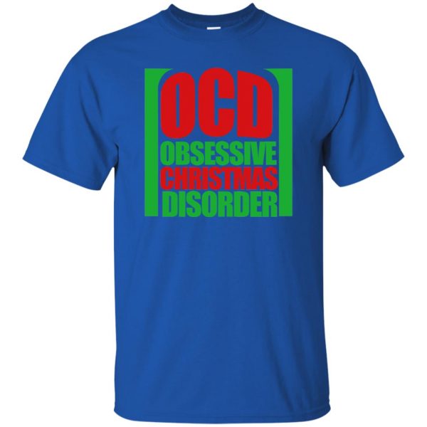 obsessive christmas disorder t shirt - royal blue