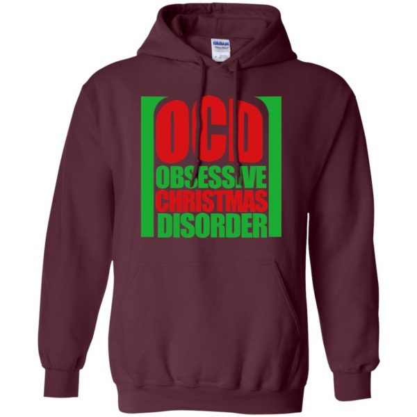 obsessive christmas disorder hoodie - maroon