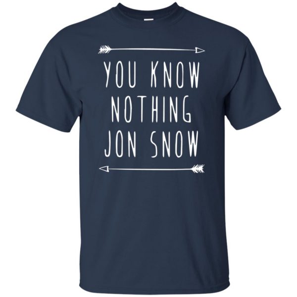 you know nothing jon snow t shirt - navy blue