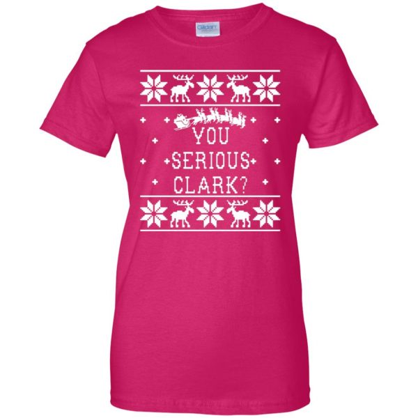 you serious clark womens t shirt - lady t shirt - pink heliconia