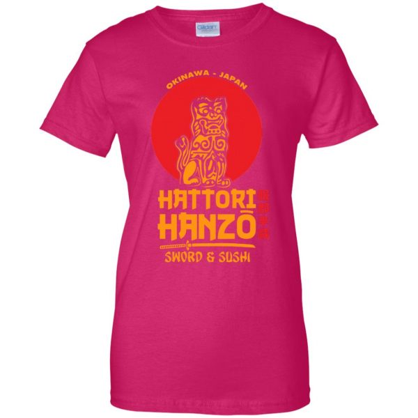 hattori hanzo womens t shirt - lady t shirt - pink heliconia