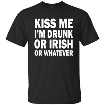 kiss me im drunk shirt - black