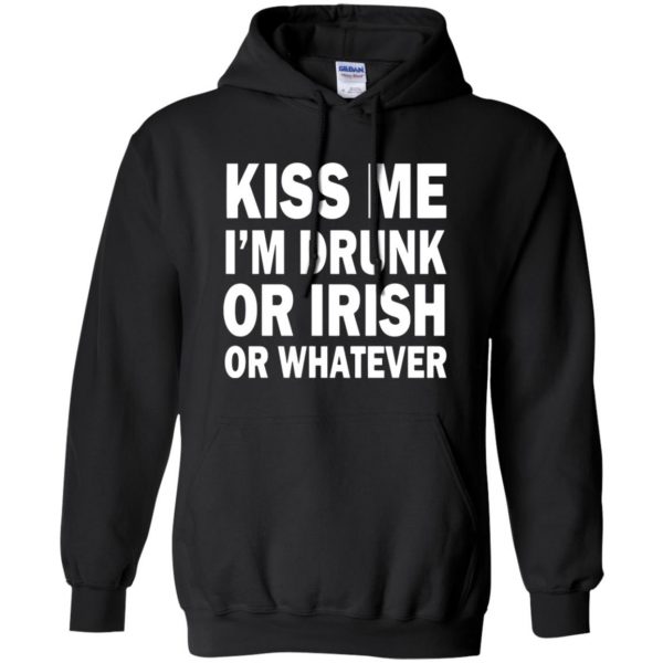 kiss me im drunk hoodie - black