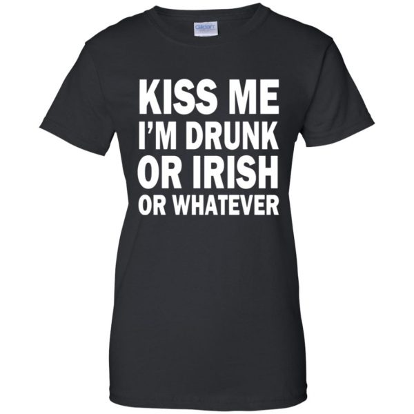 kiss me im drunk womens t shirt - lady t shirt - black