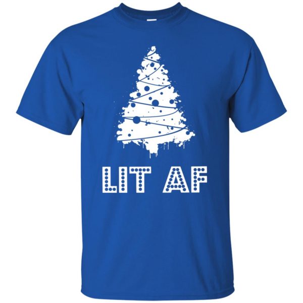 lit af t shirt - royal blue