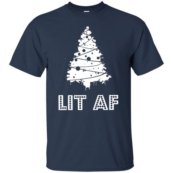 lit af t shirt - navy blue