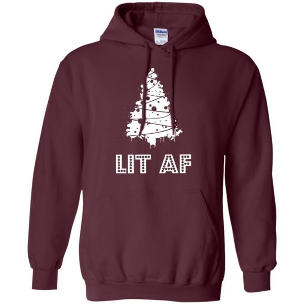 lit af hoodie - maroon