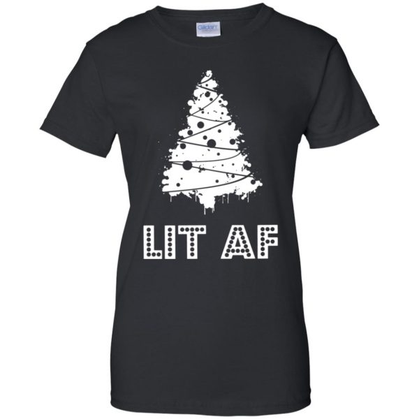 lit af womens t shirt - lady t shirt - black