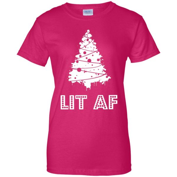 lit af womens t shirt - lady t shirt - pink heliconia