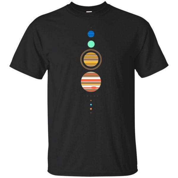 solar system shirt - black