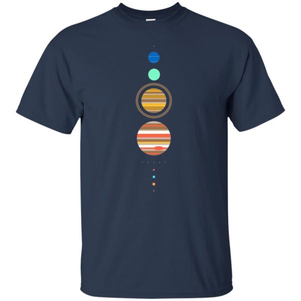 solar system t shirt - navy blue