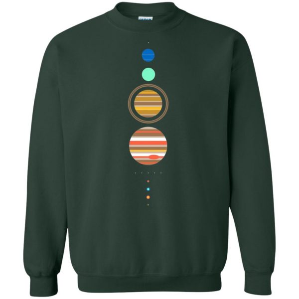 solar system sweatshirt - forest green