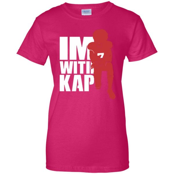 i'm with kap womens t shirt - lady t shirt - pink heliconia