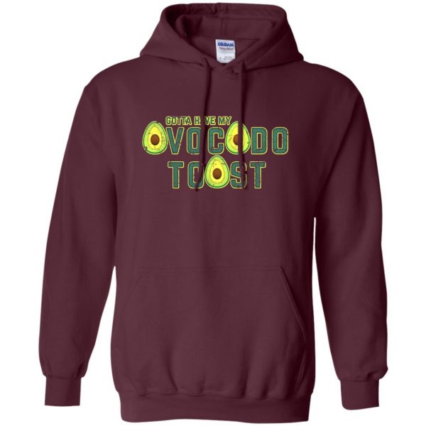 avocado toast hoodie - maroon